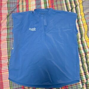 Figs Ciel Blue Rafaela Top